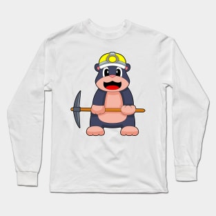 Mole Miner Pickaxe Mining Long Sleeve T-Shirt